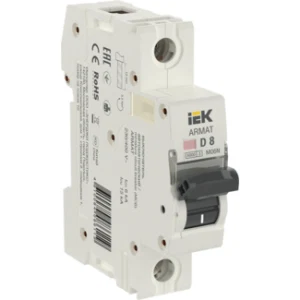 IEK ARMAT Автоматический выключатель M06N 1P D 8А - AR-M06N-1-D008 IEK ARMAT Автоматический выключатель M06N 1P D 8А - AR-M06N-1-D008