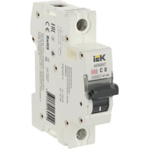 IEK ARMAT Автоматический выключатель M10N 1P C 8А - AR-M10N-1-C008 IEK ARMAT Автоматический выключатель M10N 1P C 8А - AR-M10N-1-C008