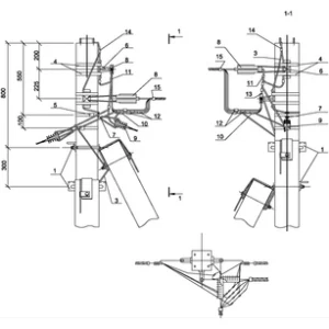 IEK Опора УА33 ж/б угловая анкерная одноцепная с ответвлением в две стороны СИП4-4 - ASIP-BET-OPR-211-22-11 IEK Опора УА33 ж/б угловая анкерная одноцепная с ответвлением в две стороны СИП4-4 - ASIP-BET-OPR-211-22-11
