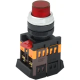IEK Кнопка ABLFP-22 красный d=22мм неон/240В 1з+1р