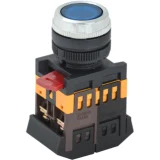 IEK Кнопка ABLFS-22 синий d=22мм неон/240В 1з+1р
