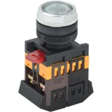 IEK Кнопка ABLFS-22 прозрачный d=22мм неон/240В 1з+1р