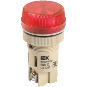 IEK Лампа ENR-22 сигнальная d=22мм красный неон/240В цилиндр - BLS40-ENR-K04 IEK Лампа ENR-22 сигнальная d=22мм красный неон/240В цилиндр - BLS40-ENR-K04