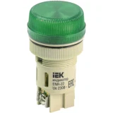 IEK Лампа ENR-22 сигнальная d=22мм зеленый неон/240В цилиндр