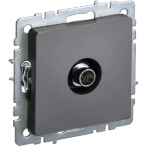 IEK BRITE Розетка TV оконечная РТВ11-0-БрС сталь - BR-A10-O-K46 IEK BRITE Розетка TV оконечная РТВ11-0-БрС сталь - BR-A10-O-K46