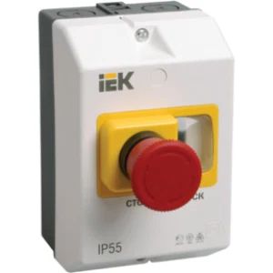IEK Защитная оболочка с кнопкой "Стоп" IP54 - DMS11D-PC55 IEK Защитная оболочка с кнопкой "Стоп" IP54 - DMS11D-PC55