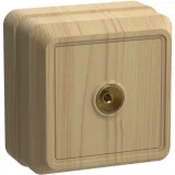 IEK Розетка 1-местная для открытой установки телевизионная РТВ20-ОС ОКТАВА сосна
