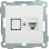 IEK Розетка компьютерная РК11-1-Б RJ45 Cat6 BOLERO белый