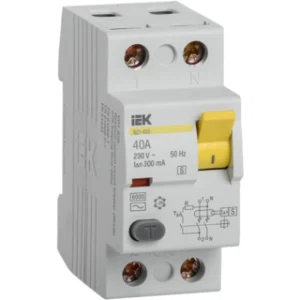 IEK Выключатель дифференциальный (УЗО) ВД1-63S 2Р 40А 300мА - MDV12-2-040-300 IEK Выключатель дифференциальный (УЗО) ВД1-63S 2Р 40А 300мА - MDV12-2-040-300