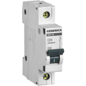 IEK Автоматический выключатель ВА47-29 1Р 20А 4,5кА С GENERICA - MVA25-1-020-C IEK Автоматический выключатель ВА47-29 1Р 20А 4,5кА С GENERICA - MVA25-1-020-C