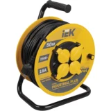 IEK Катушка УК50 с термозащитой 4 места 2P+PE/50м 3х1,5мм2 IP44 INDUSTRIAL PLUS
