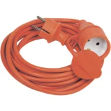 IEK Шнур УШ-01РВ с вилкой и розеткой 2P+PE/10м 3х1,0мм2 IP44 оранжевый